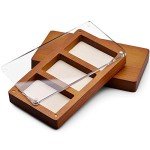 Oirlv Solid Wooden Glass Top Jewelry Display Case,Wooden Small Jewelry Tray for Collectibles Home Organization Accessories Storage Box with Lid(Creamy-white)