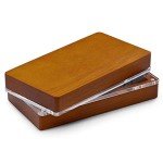Oirlv Solid Wooden Glass Top Jewelry Display Case,Wooden Small Jewelry Tray for Collectibles Home Organization Accessories Storage Box with Lid(Creamy-white)