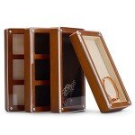 Oirlv Solid Wooden Glass Top Jewelry Display Case,Wooden Small Jewelry Tray for Collectibles Home Organization Accessories Storage Box with Lid(Creamy-white)