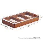 Oirlv Solid Wooden Glass Top Jewelry Display Case,Wooden Small Jewelry Tray for Collectibles Home Organization Accessories Storage Box with Lid(Creamy-white)