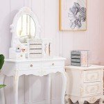 Jenseits Acrylic Jewelry Box, Clear Jewelry Organizer W/ 4 Drawers & 2 Earring Holder, Cute Jewelry Box For Bracelet Necklace Rings Storage, Dustproof Velvet Jewelry Display Case Gift For Women Girls