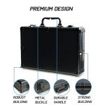 AUKURA 15 slots Watch organizer Case, Aluminum watch storage box, hard watch travel box, padded case for watch display and organization