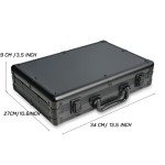 AUKURA 15 slots Watch organizer Case, Aluminum watch storage box, hard watch travel box, padded case for watch display and organization