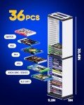 Nargos Video Game Storage Stand Tower for PS5/ PS4/ PS3/ Xbox Series S & X/Xbox one Game, Universal Game Disc Holder Vertical Stand Organizer Tower