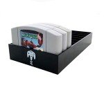 Collector Craft, Black, N64 Compatible Cartridge Holder, N64 Game Tray, Holds 10 Games, Organization, Retro Video Game Collection, Works with Nintendo 64 NTSC and PAL Cartridges