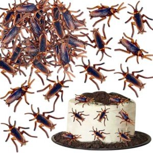 40PCS Edible Halloween Bat Cupcake Toppers Edible Wafer Paper Bat Halloween Cupcake Picks for Baby Shower Kids Halloween Theme Birthday Party Cake Decorations Supplies Pink (cockroach)