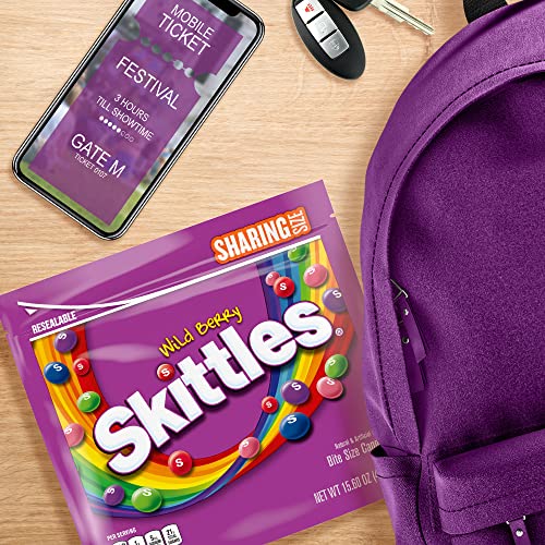 SKITTLES Wild Berry Summer Chewy Candy, Sharing Size, 15.6 oz Bag