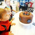 1 PCS Ninja Happy 7th Birthday Cake Topper Black Glitter Seven Years Old Birthday Cake Pick Martial Arts Kung Fu Warriors Cake Decoration for Ninja Theme Seventh Birthday Party Decorations Supplies