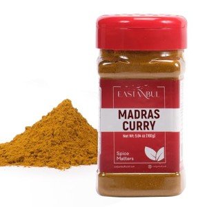 Eastanbul Madras Curry Powder, 5.64oz Traditional Indian Spice Blend, Authentic Curry Seasoning, All-Natural Curry Powder, No-MSG, Gluten Free