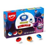 Amos 4D Eyeballs Gummy Candy, Perfect Treat for Kids Birthday Parties, Edible Eyes Cake Cupcake Toppers Cookie Dessert Decorations(15 Count)