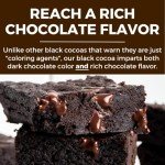 Black Cocoa Powder (8 oz) Bake the Darkest Chocolate Baked Goods, Achieve Rich Chocolate Flavor, Natural Substitute for Black Food Coloring, Dutch-Processed Cocoa Powder, Unsweetened, Extra Dark, Fair Trade Certified
