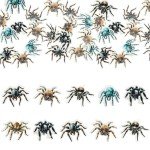 Gyufise 60Pcs Edible Wafer Paper Halloween Spider Cupcake Toppers Edible Spider Cake Picks Halloween Horror Spider Cupcake Decors for Halloween Theme Baby Shower Party Cake Decoration