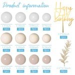 MIAHART Ball Cake Toppers Boho Grass Cake Topper Ball Cake Insert Decoration for Birthday Wedding Baby Shower Party Decorations Boho Themed Party Supplies (Khaki，white，ivory white)