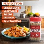 Eastanbul Lemon Pepper Seasoning, 7.05oz, Lemon Pepper, Seasonings and Spices for Cooking, Lemon Pepper Powder, Lemon Powder Seasoning, Gluten Free Lemon Pepper, Non-GMO, No-MSG