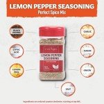 Eastanbul Lemon Pepper Seasoning, 7.05oz, Lemon Pepper, Seasonings and Spices for Cooking, Lemon Pepper Powder, Lemon Powder Seasoning, Gluten Free Lemon Pepper, Non-GMO, No-MSG
