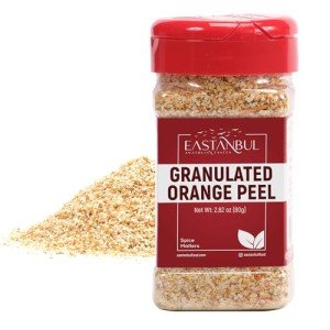 Eastanbul Granulated Orange Peel, 2.82oz, Orange Zest for Baking, Dried Orange Peel, Orange Peels for Orange Peel Tea, Citrus Peel