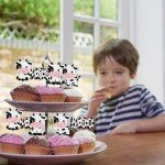 Rsstarxi 24 Pack Cow Cupcake Toppers Glitter Farm Animals Moo Cupcake Picks for Cow Theme Baby Shower Cow Birthday Party Cake Decorations Supplies