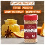 Eastanbul Granulated Orange Peel, 2.82oz, Orange Zest for Baking, Dried Orange Peel, Orange Peels for Orange Peel Tea, Citrus Peel