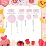 PEOVLVN 20 Pcs Ball Cake Topper, 4 Sizes Pink Balls for Cake Decorating Cake Toppers Happy Birthday DIY Cake Insert Topper Ball Cake Picks for Wedding Anniversary Birthday Cake Decorations (Pink)