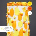 Candy Corn Sprinkle Mix| Made In USA By Sprinkle Pop| Yellow Orange White Sprinkles with Candy Corns Royal Icings| Fall Halloween Sprinkles For Decorating Cake Cupcakes Donuts Cookies Brownies, 2oz