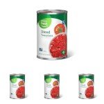 Amazon Fresh, Diced Canned Tomatoes In Tomato Juice, 14.5 Oz (Previously Happy Belly, Packaging May Vary) (Pack of 4)