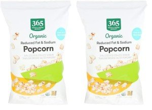 365 by Whole Foods Market, Organic Reduced Fat And Sodium Popcorn, 6 Ounce (Pack of 2)