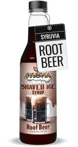 Syruvia Snow Cone Syrup 12.7oz - Root Beer Syrup For Shaved Ice, Snow Cones, Slushies, Italian Soda, Popsicles. Kosher, Dairy Free