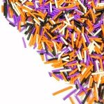 Halloween Sprinkles Jimmies Sprinkles Orange Black Purple and White Jimmies for Decorating Cake Cookie Cupcake Ice cream