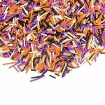 Halloween Sprinkles Jimmies Sprinkles Orange Black Purple and White Jimmies for Decorating Cake Cookie Cupcake Ice cream