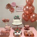 25 Pack Happy Birthday Cake Topper Glitter 420 Birthday Theme Cake Pick Pot Weed Leaves Cake Decorations for Men Women 420 Happy Birthday Party Supplies