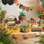 25 Pack Dinosaur Cupcake Toppers Glitter 3 Rex Roar Dinosaur Cupcake Picks Three Years Old Dino Theme Baby Shower Third Birthday Party Cake Decorations Supplies Green