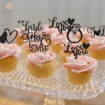 Rsstarxi 24 Pack Bridal Shower Cupcake Toppers Bride to Be Cupcake Toppers Love You Ring Miss to Mrs Cupcake Picks for Wedding Engagement Bachelorette Party Cake Decorations