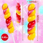 Strawberry Red Twisty & Swirl Lollipops 20 Pack, Rainbow Twist Lollipops Individually Wrapped Suckers, Kid's Lollipops Candy Bulk for Birthday Party Favors