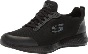 Skechers Women's Squad Sr Food Service Shoe, Black, 7.5