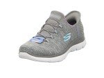 Skechers Women's Hands Free Slip Ins Summits Dazzling Haze Sneaker, Grey Mint, 8.5