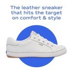 Keds Center 3 Lace Up, Sneaker Womens, White/Navy Canvas, 8.5 Medium