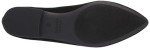 Amazon Essentials Women's Pointed-Toe Ballet Flat, Black Microsuede, 9