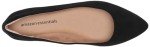 Amazon Essentials Women's Pointed-Toe Ballet Flat, Black Microsuede, 9