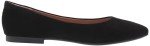 Amazon Essentials Women's Pointed-Toe Ballet Flat, Black Microsuede, 9