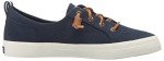 Sperry Womens Crest Vibe Linen Sneaker, Navy, 7.5
