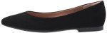 Amazon Essentials Women's Pointed-Toe Ballet Flat, Black Microsuede, 9