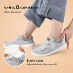 STQ Casual Shoes for Women Plantar Fasciitis Relief Lightweight Orthopedic Comfy Sneakers Light Grey US 8