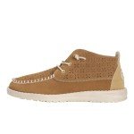 Hey Dude Women's Wendy Mid Suede Boho Cognac Size W8 | Women's Shoes | Women's Slip On Loafers | Comfortable & Light-Weight