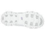 Skechers Sport womens D'LITES FRESH START Memory Foam Lace-up Sneaker,White Silver,8.5 M US