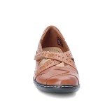 Clarks Women's Ashland Spin Q Slip-On Loafer, Tan, 8