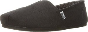Skechers womens Bobs Plush - Peace & Love Flat, Black, 10 Wide US