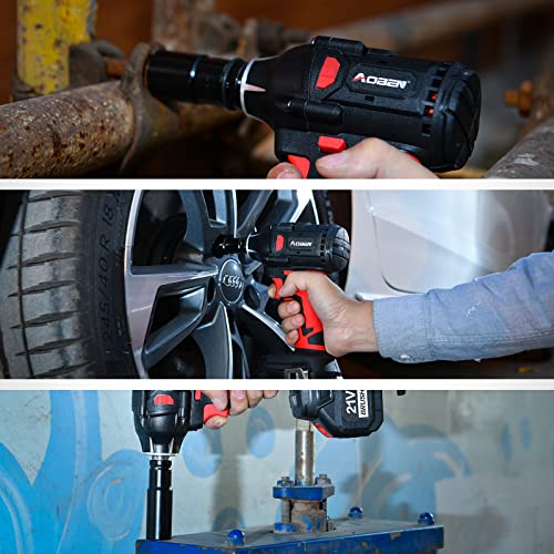 AOBEN 21V Cordless Impact Wrench with 6Pcs Sockets