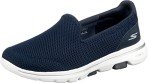 Skechers Women's Go Walk 5 Sneaker, Navy/White, 6.5