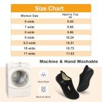 LeIsfIt Womens Slippers Wide Diabetic Shoes Adjustable Walking Shoes Arthritis Edema House Shoes Indoor Outdoor Slippers Black Size 9