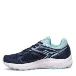 Saucony Women's Core Cohesion 14 Road Running Shoe, Navy/Light Blue, 10